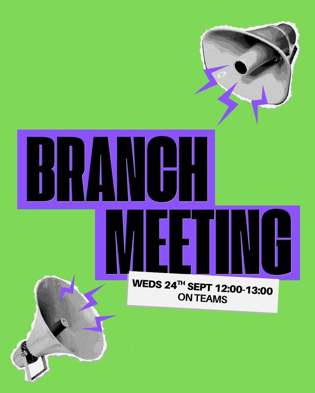 UoB UNISON Branch Meeting: Wednesday 24th September at 12:00